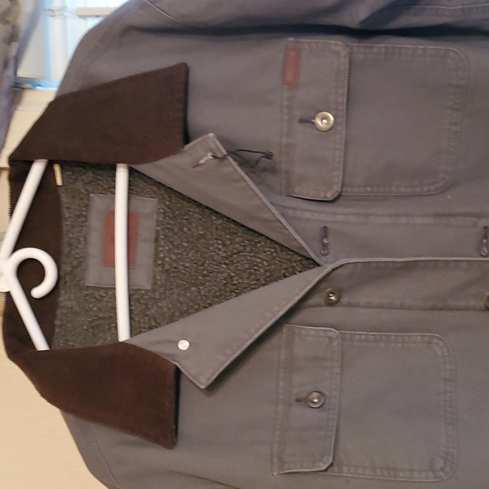 Woolrich Canvas Jacket Large Gray